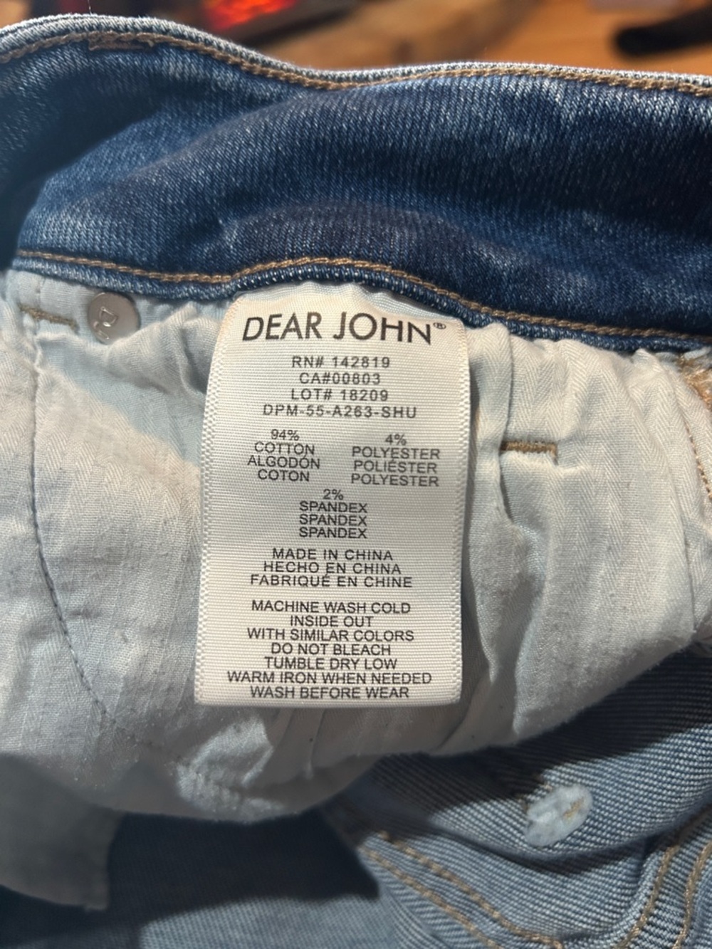 Dear John Medium Blue Audrey Wide-Leg Cropped Jeans with Front Seams. Size 25 - Picture 6 of 6